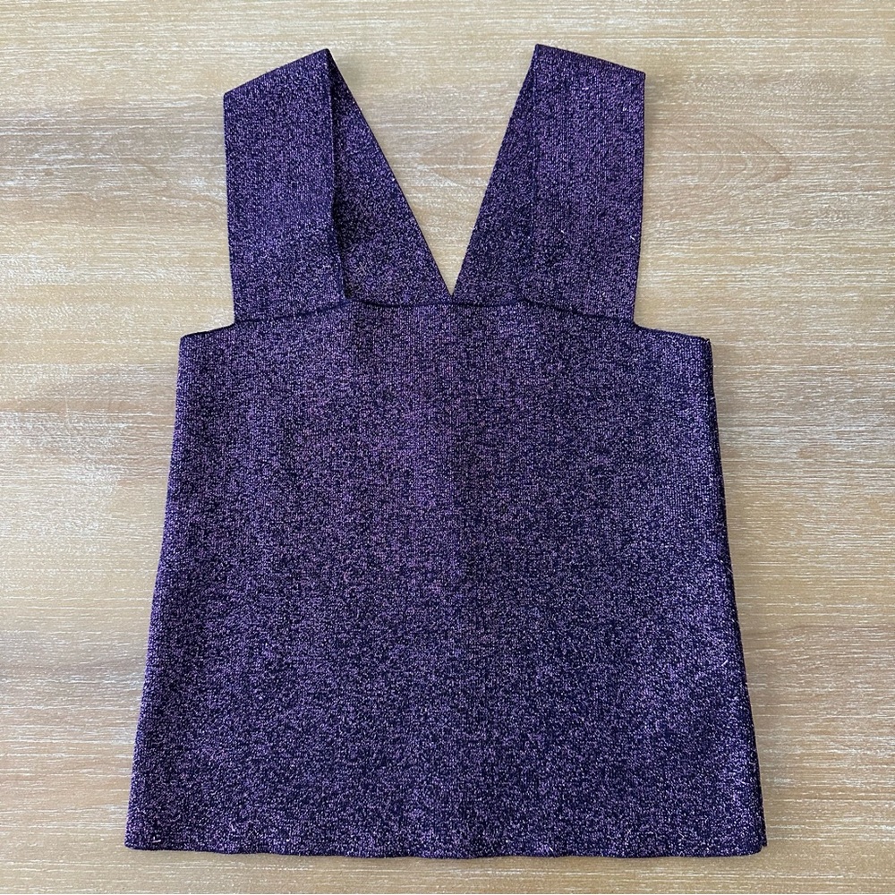 House of Harlow 1960 Purple Shimmer Tank Top